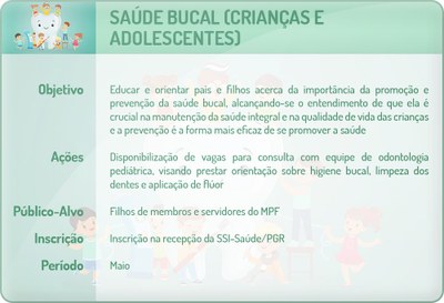 Saúde Bucal (crianças e adolescentes)