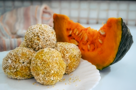 Bolinha de Abóbora com Carne