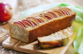 Bolo de Maçã com Aveia e Passas