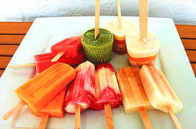 Picolé de Iogurte e Frutas Vermelhas