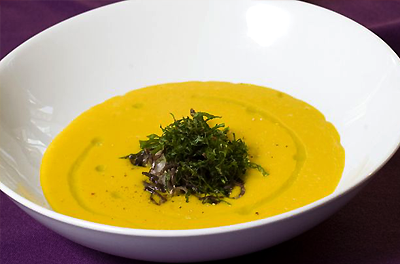 Sopa Creme de AbÃ³bora com Carne de Sol