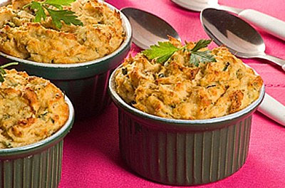 SufleÌ de Peixe com Legumes